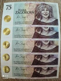 5x Hana Zagorová - Kompletní sada bankovek - 1