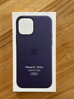 Nové kožené pouzdro iPhone 12/12 Pro Deep Violet - 1