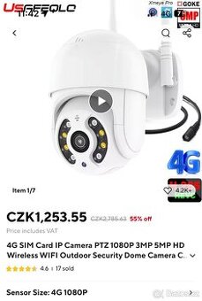2x bezpečností kamera 360 lte