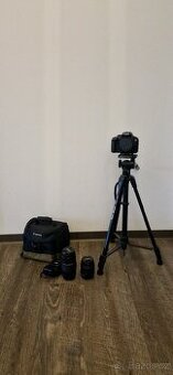 Canon eos 4000d, 18-55mm EFS, 75-300 EF s trojnožkou