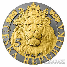 PRODÁM STŘÍBRNOU 1 Oz MINCU ČESKÝ LEV 2022 RUTHENIUM