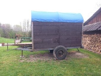 Kára za traktor na koně, zvířata, pojízdný dřevník