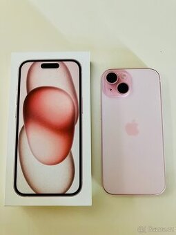 iPhone 15 128 GB – růžový - Nové ochranné sklo
