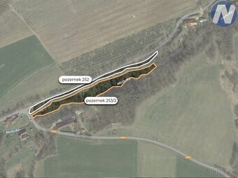 Prodej dvou pozemků o výměře 7.891 m2 u lesa v Třebanicích -
