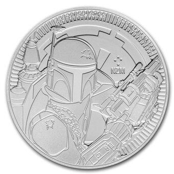 Investiční stříbrná mince Star Wars Boba Fett, rok 2020