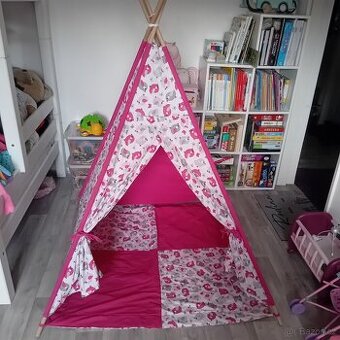 Dětské teepee s okýnkem, cca 114x117 cm