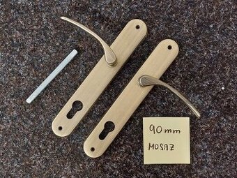 Kvalitní mosazné dveřní kování 90mm nové
