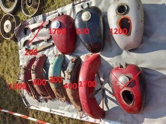 Jawa/Čz blatníky, nádrže, plechařina