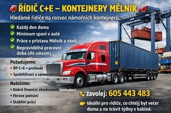 🚛 ŘIDIČ C+E – KONTEJNERY MĚLNÍK 🚛