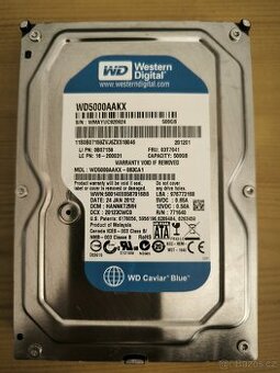 1x HDD WD Caviar Blue WD5000AAKX