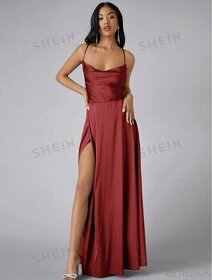SHEIN burgundové šaty - 1