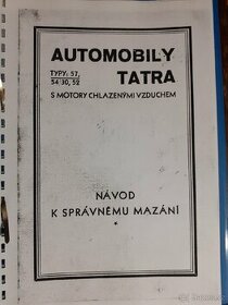 Návod k mazání aut Tatra - 1