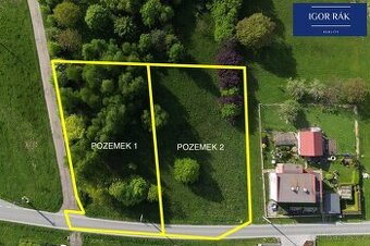 Prodej, dva pozemky pro bydlení, 1 400 m2 - Horní Bludovice