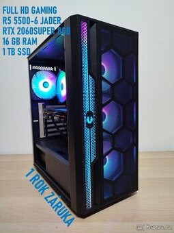 ☑️Herní PC RYZEN 5 5500,RTX 2060SUPER 8GB,16 GB RAM,1 TB SSD