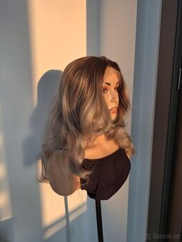 Paruka s krajkou platinovou blond ombré 7168 - 1