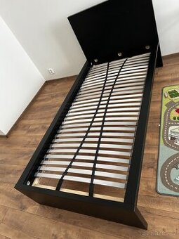 Rám postele Ikea 90x200,černohnědá,s roštem LÖNSET - 1