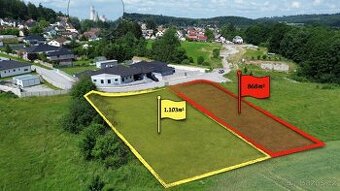Stavební pozemek 1.103m2, Hluboká nad Vltavou