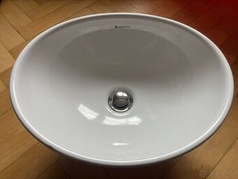 Keramické umyvadlo a dlouhá stojánková baterie SAPHO