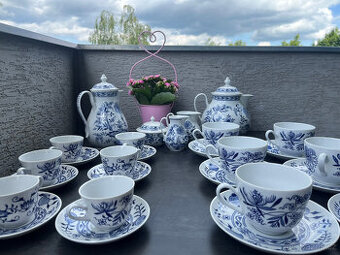 Porcelánová čajová/kávová souprava - cibulák