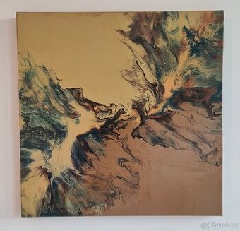 Ručně malované akrylové umělecké dílo na plátně