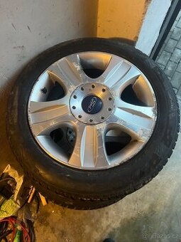 Alu kola 5x112 R16 205/55R16 obuté na pěkných zimních