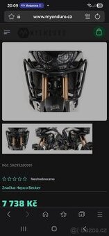 Honda crf 1100 adv rámy hepco becker