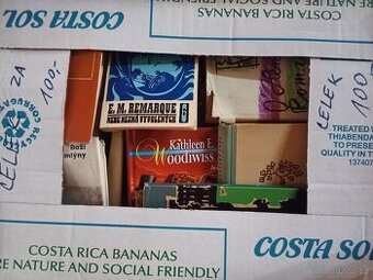 Prodám krabici knih jako celek za 100 Kč