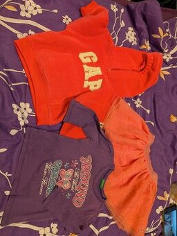 Sukynka, mikina a tricko 6-12 měsíců