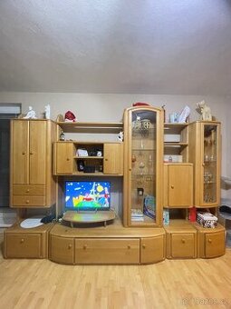 Prodám obývací stěnu z masivního dřeva