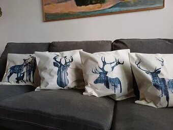 4x dekorační povlak na polštář, nové. 45x45cm