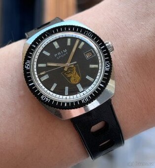 Československé mechanické vintage retro hodinky PRIM Sport 2