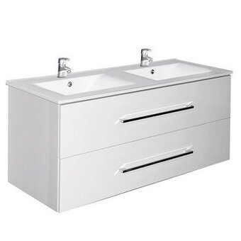 Závěsná koupelnová skřínka s dvojumyvadlem - nová