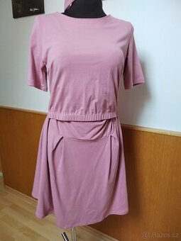 Dámské šaty s čelenkou kojící a těhotenské vel. M