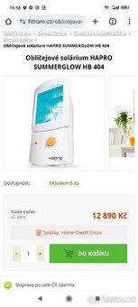 Obličejové solárium Efbe-Schott