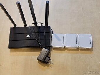 TP Link Archer c6 + 3x wifirouter TP Link AC 750