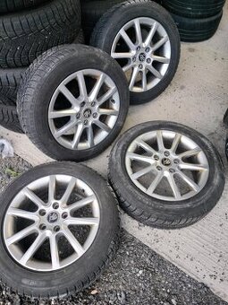 4ks alu disky orig. Škoda 5x112 r16 pneu 205/55 r16 6mm