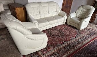 Luxusní kožená sedací souprava 3+1+1, 4384