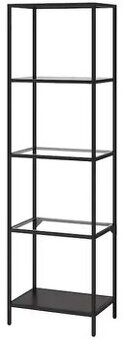 Regál kovový 51x175 cm barva černá