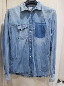 Pepe jeans Košile pánská džínová dřená
