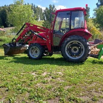 Malý traktor, čelní nakladač fell 500, lžíce, vidle, závaží