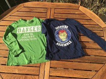 Trička dlouhý rukáv, vel.134