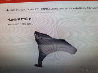 Blatník přední pravý Renault Clio IV 2012-2019 - 1