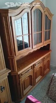 Dubová 3 dveřová vitrína