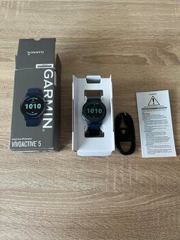 NOVÉ - Garmin Vivoactive 5, Navy - ZÁRUKA 2 ROKY