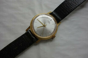 Pěkné, staré,funkční, pozlacené  málo vídané hodinky Prim - 1
