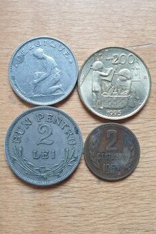 Mince Belgie, Bulharsko, San Marino, Rumunsko 4 ks