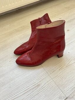 Kotníčkové boty ZARA velikost 38 červené