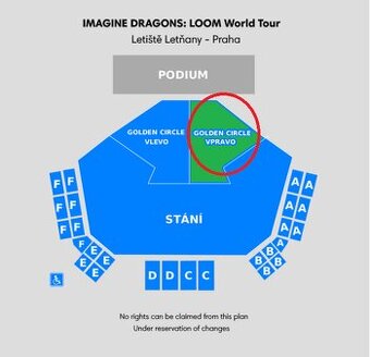 🎫 Imagine Dragons Praha 2025 – 2 lístky na stání u pódia