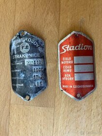 Štítky moped S11...a ČZ SCOTT 175 r.v.1960 Enduro