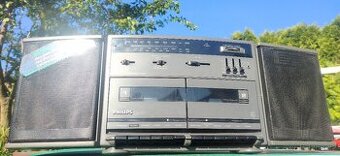 Vintage boombox – Philips AW7792 - rádio a 2-kazeťák